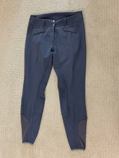 Goode Rider Slate Blue Gray Equestrian Miracle Breech Full Seat Sz 30
