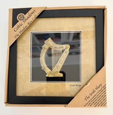 NIB Celtic Shadows The Shadow Box Collection ''Irish Harp''