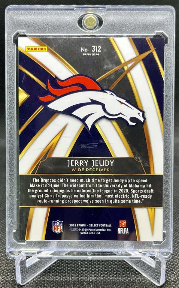 2019 Panini Select Jerry Jeudy XRC Prizm #312 - Image 2 of 2