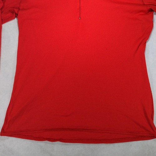 Pull vintage Patagonia Capilene homme grand rouge 1/4 zip manches longues couche de base - Photo 2 sur 24