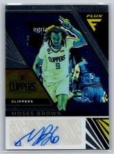Moses Brown Auto Flux Signatures 2022-23 Panini Flux FS-MBR Los Angeles Clippers