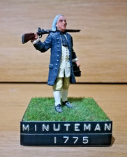 Vintage 1980s Painted Toy Soldier minuteman 1775 American Revolutionary War