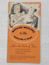 Vintage 1940s IVORY SOAP FLAKES Brochure Washing Wools Woolen Terms Pamphlet