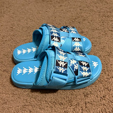 Kappa Men’s Blue Slide Sandals US 7 Logo Adjustable Hook & Loop Synthetic