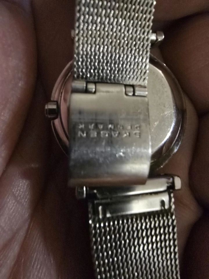 SKAGEN Denmark Watch Silver Tone Stainless Steel Classic Designer White Dial - Image 4 of 4