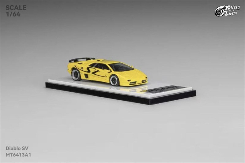 Micro Turbo 1:64 Diablo SV Metallic yellow Diecast Model Car | eBay