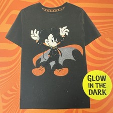 Disney Mickey Mouse Halloween Family Tee Glow in Dark Black Men s Large NWT