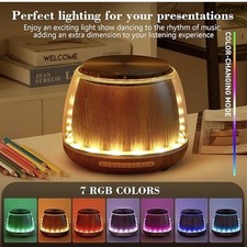 Rotating 7 Colors Bluetooth Speaker Wireless 360  RGB Lights 2600mAh Battery New