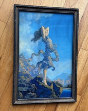 Maxfield Parrish Ecstasy 19x13 Original Antique Print Art Deco Frame Very Rare