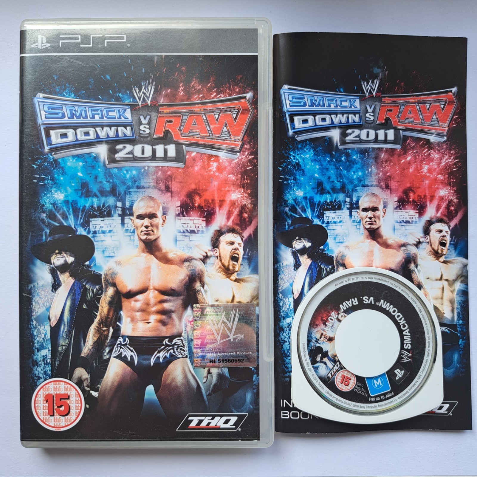 WWE Smackdown vs Raw 2011 Sony PSP Game Complete Manual Wrestling Rare Tested VG