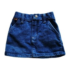 Vintage Denim Skirt Rustler 3t Girls 70s 80s Stretchy Summer Spring