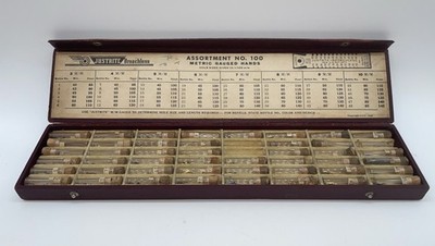 JUSTRITE Vintage Broachless Assortment #100 Metric Gauge Watch Hands