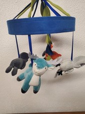 Home Decor - Nursery Hanging Mobile with Plush Animals 9" Diameter