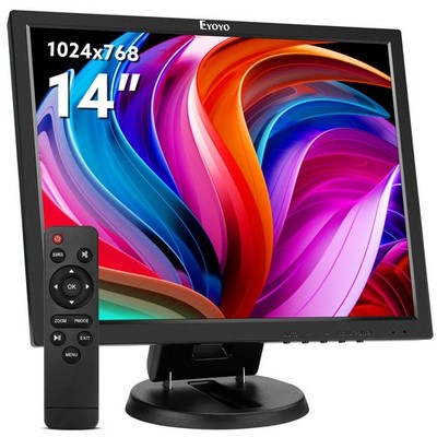 Eyoyo 14 Zoll TFT HDMI Monitor VGA BNC AV USB Eingangssicherheit für Laptop PC