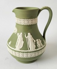 Wedgwood Green Jasperware Glazed Water Jug