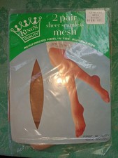 Vintage Thigh High Stockings Seamless 1pr Nylons Beige Size 10 26B