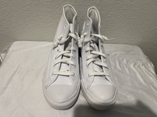 Converse Chuck Taylor All-Star High Top Leather Sneakers White, Size M5 W7