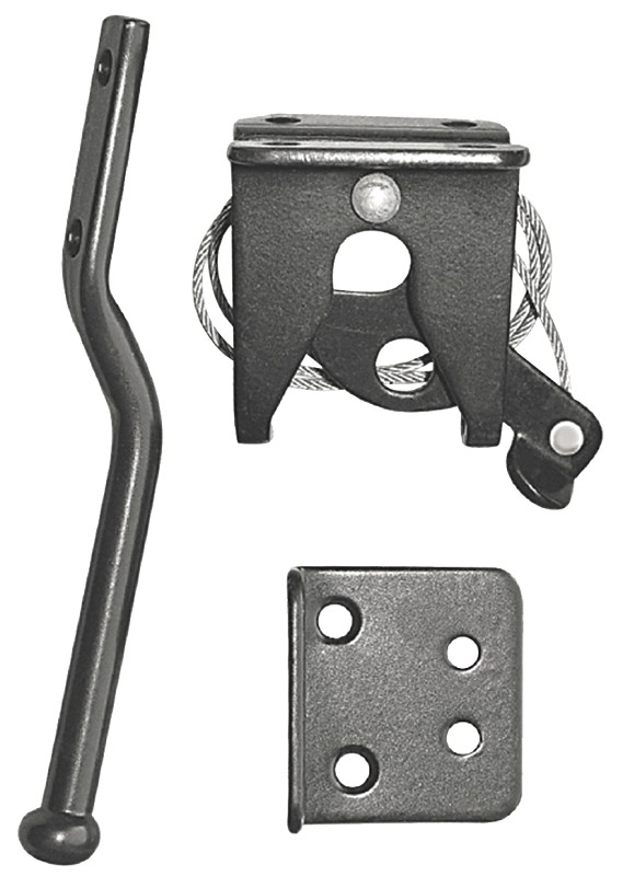 Nuvo Iron LCWSLBLK Spring Loaded Latch & Catch w/Adjustable Cable Gate