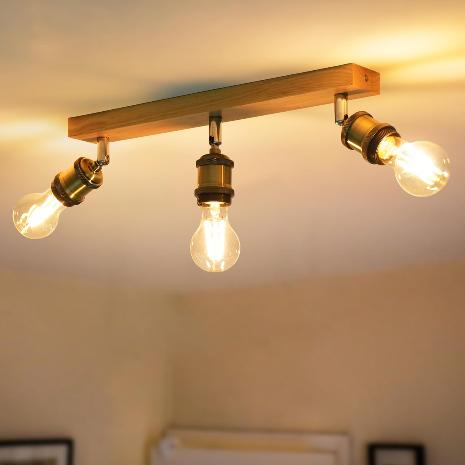 Faretto da Soffitto Bronzo ANWIO 3 Luci - Eleganza Vintage per Casa