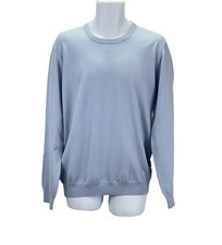Image of French Connection Stretch Crew Neck Jumper, Mens Jumper Size Large, Blue, New