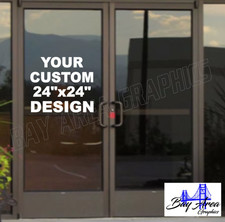 Custom Storefront Vinyl Lettering Window Decal Business Name Info Sign Sticker