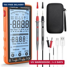 FKM Digital Multimeter Tester Auto-Ranging TRMS 6000 Counts Smart Rechargeable V