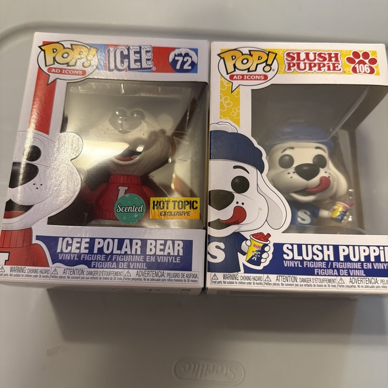 Funko Pop! Ad Icons #72 ICEE POLAR BEAR Hot Topic Exclusive & Slush Puppie 