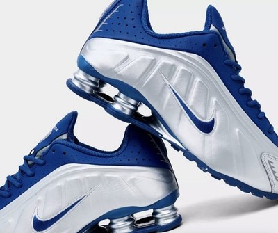 Nike Shox R4 Shoes Court Blue Metallic Silver IQ9391-476 Men\'s Size 11.5 No Box Nike Shox R4 Shoes Court Blue Metallic Silver IQ9391-476  main image 4