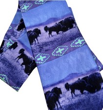 Rockmount Ranch Wear Made USA 100 Silk Tie Western Cowboy Buffaloes 478 Ltd Ed
