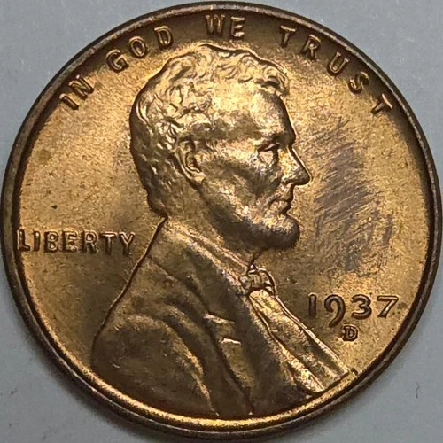 1937-D Lincoln Wheat Cent - Uncirculated RB (Lot#1)