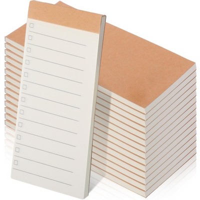 50 Pack Bulk Mini To Do List Notepads with Kraft Cover 5.5'' x 2.7'' Lined Tear...