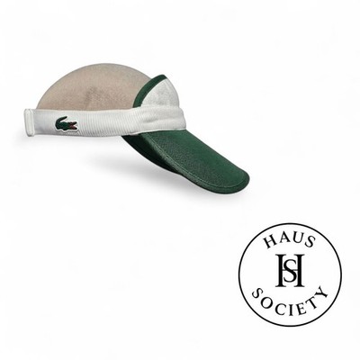 Lacoste Unisex White and Green Pique Sports Golf Club Visor One