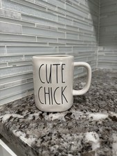 CUTE CHICK Rae Dunn Artisan Collection by Magenta -181- Coffee Mug in White