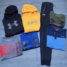 Under Armour Lot 7 Hoodies Jogger Shirts Polo Youth Boys Large YLG Clothing Play