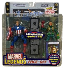 Marvel Legends Face Off Captain America VS Red Skull Action Figure Set NEW 2006