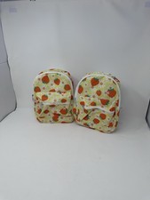 Strawberry Printed Mini Backpack 9in Set Of 2 New