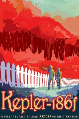 366484 Kepler 186f Vintage Space Art Decor Wall Print Poster