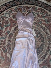 Purple Prom Dress Long Maxi Satin Size Small
