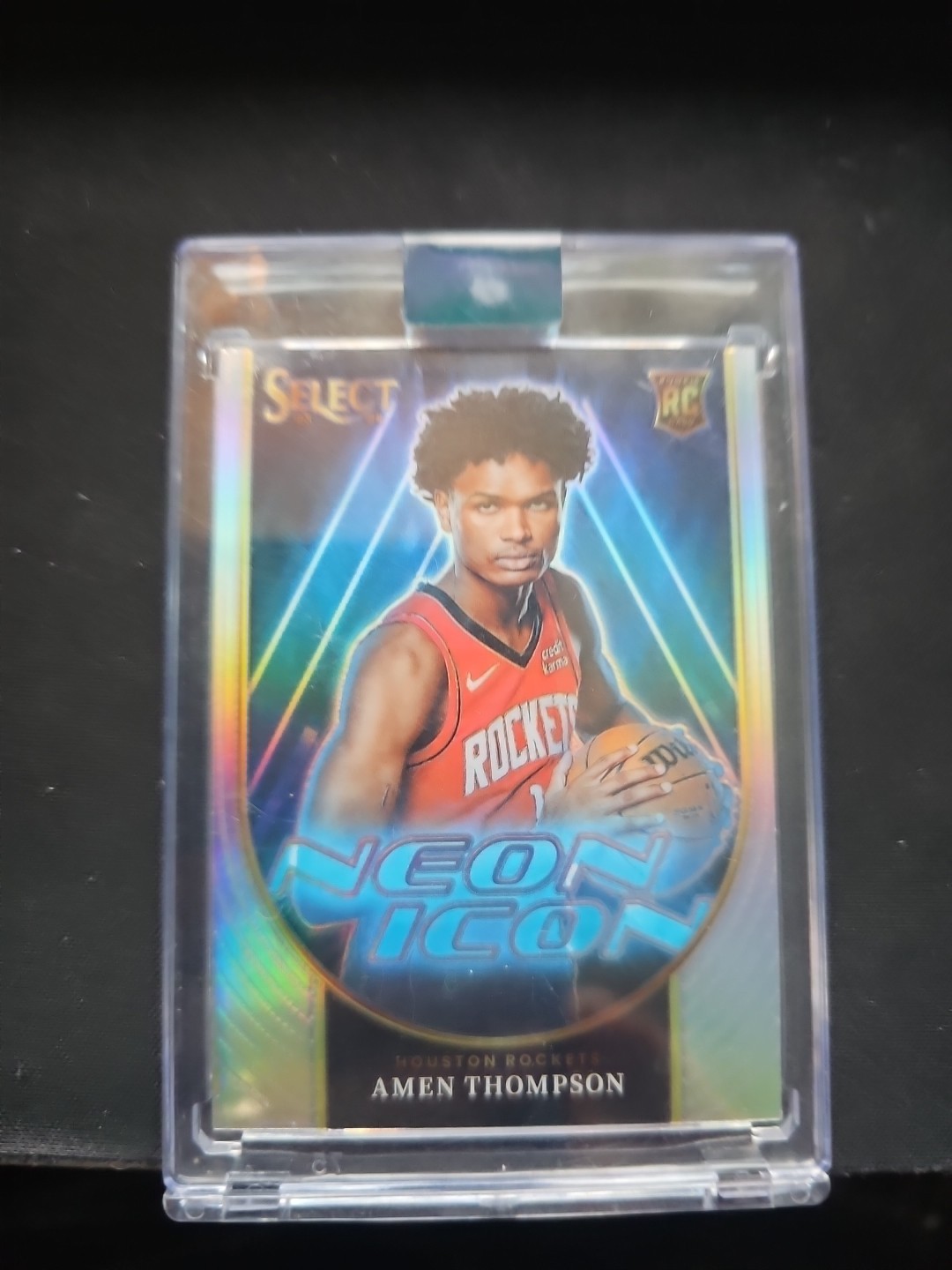 2023-24 Panini Select - Neon Icons Amen Thompson #20 Silver Prizm (RC)