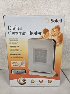 Soleil Electric Digital Ceramic Heater & Fan eco750/1500W  PTC-910B