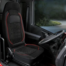 Semi Truck Beaded Seat Covers Wooden Beads For Driver Seat Cushion Back Support