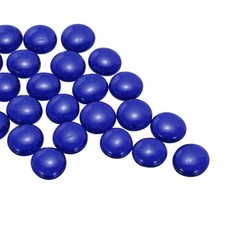 Glass Beads,49pcs Flat Glass Gemstone Blue 0.23lbs Pebbles