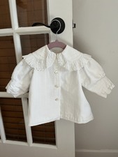 Antique Edwardian Cotton Baby Coat, 12 Mos Mother ofPearl Buttons/great Cond