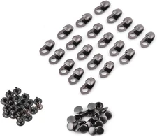 20Pcs/Set Lace Fittings, Boot Hooks with Rivets for Climb Hiking Shoes Work Outd