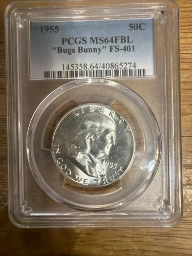 1955 "Bugs Bunny" Franklin Half Dollar 50c *PCGS MS64FBL Choice BU* Full Bell