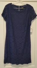 Laundry By Shelli Segal Cute Blue Dress Sz 6 NWT MSRP $148