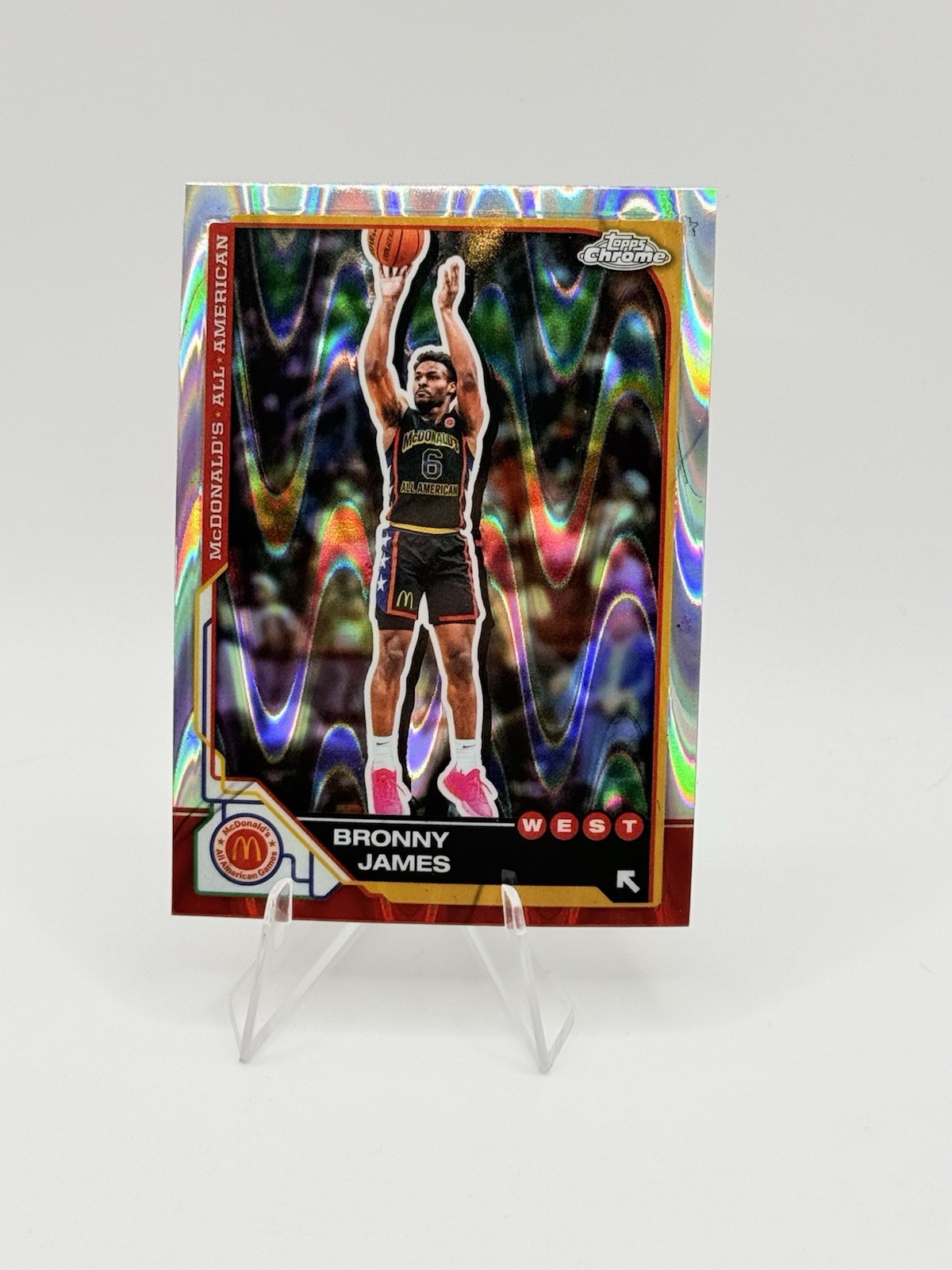 2025 Topps Chrome Mcdonald's All American - Bronny James #77 RayWave Refractor