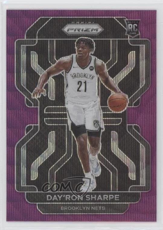 2021-22 Panini Prizm Purple Wave Prizm Day'Ron Sharpe #281 0uh2