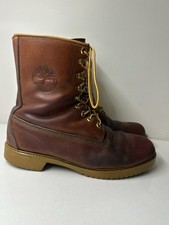 Vtg TIMBERLAND USA Made 8" All Leather Lace Up Work Boots Women’s Size 10 B17