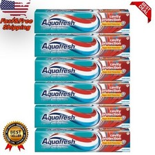 6 Pack - AquaFresh Cool Mint Fluoride Toothpaste Cavity Protection 5.6 Oz Each 0.57 per gallon